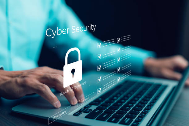 istock Cyber security and Security password login online concept  Hand typing and touch ID username and password of social media, log in with computer to online Important informationt, data protection hacker 1997811214