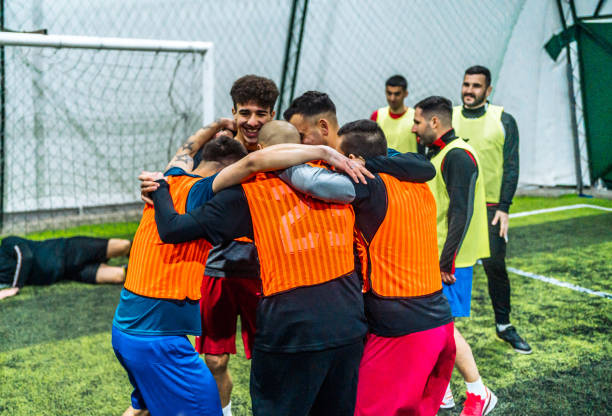 istock Soccer players celebrating a victory 1997825486