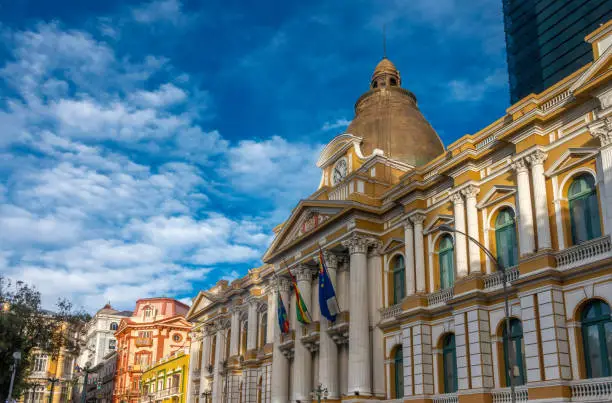 Photo of Cathedral Basilica of Our Lady of Peace (Catedral BasÃ­lica de Nuestra SeÃ±ora de La Paz), La Paz Cathedral, Murillo Square, La Paz, Bolivia.