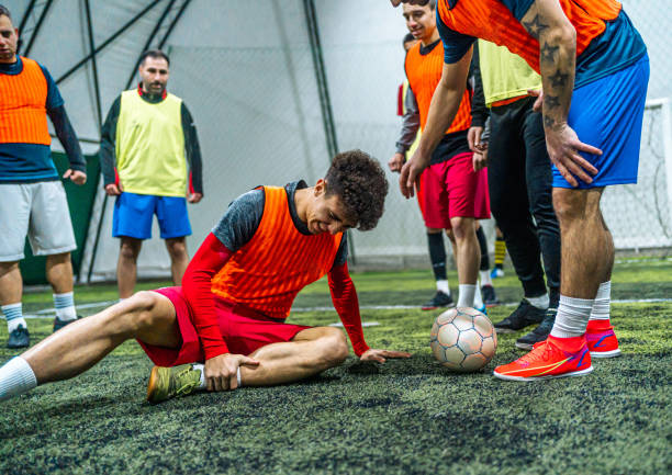 istock Soccer player get got injured in the game 1997844552