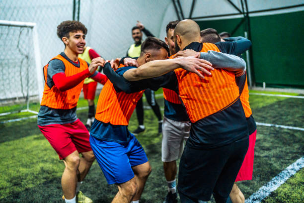 istock Soccer players celebrating a victory 1997865736