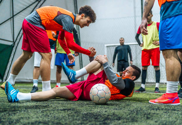 istock Soccer player get got injured in the game 1997884084