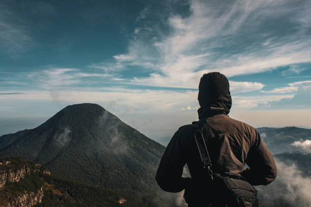 Solo Traveler Man Discovering Indonesia Nature