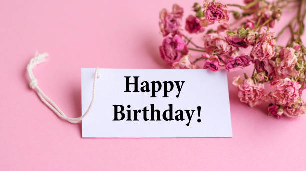 istock Happy Birthday Greeting Card with Pink Roses 1998003897