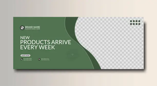 Vector illustration of Product sale Facebook cover template design