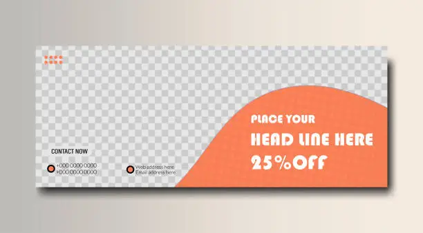 Vector illustration of Supper sale Facebook cover and banner template design