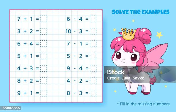 Istock Math Problems Math Game For Kids Addition And Subtraction Stock Illustration ...
