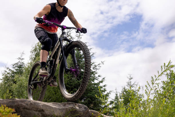 istock Riding Bike on Forest Trail 1998043855