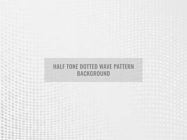 Vector illustration of Half Tone Dotted Wave Pattern Background Vector Design.