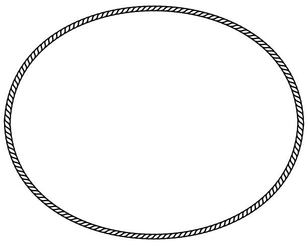 illustrations, cliparts, dessins animés et icônes de corde ovale nautique - rope frame ellipse lasso