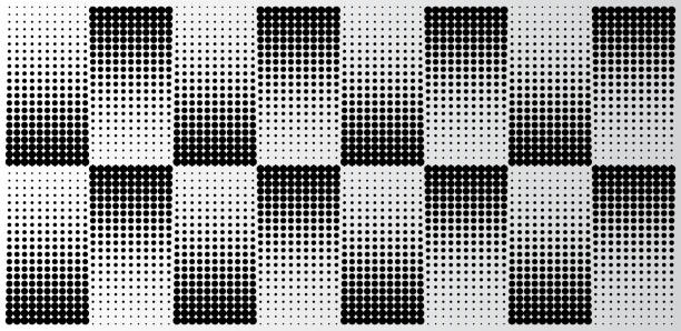 하프톤 효과 벽지 - textured sine wave spotted halftone pattern stock illustrations