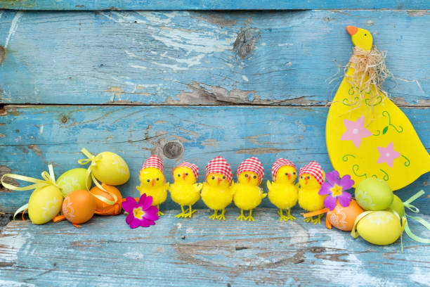 istock Easter eggs and wooden duck 1998114928