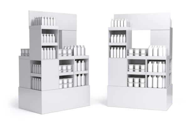 istock Retail cardboard POS displays with blank products 1998126242