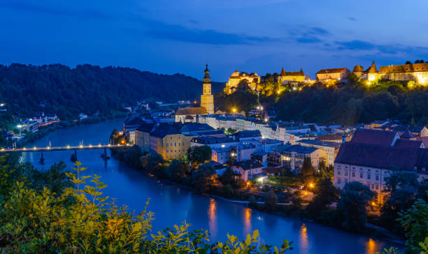 istock Burghausen with Salzach at the Blue Hour 1998130542