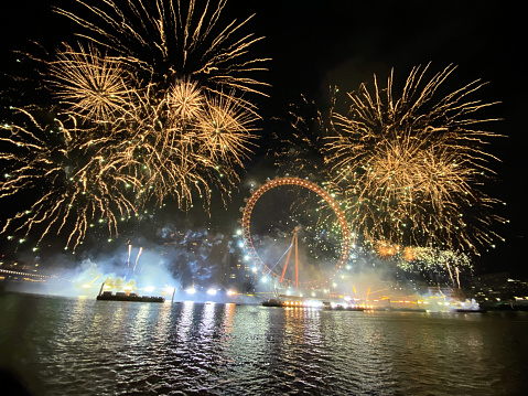 London in the UK on 1 January 2024. The London New Years Eve Fireworks Display