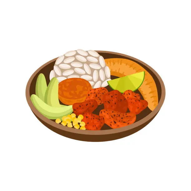 Vector illustration of Carne Adobada Mexican food vector illustration