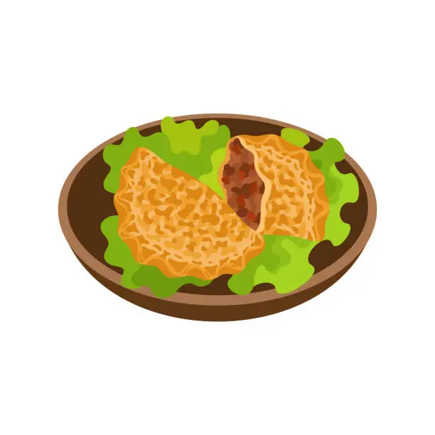 Vector illustration of Empanada traditional Mexican food vector illustration