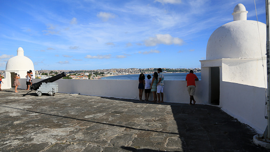 San Juan, Puerto Rico- October 25, 2011: Puerto Rico is the smallest island of the Greater Antilles in the Caribbean, located east of the Dominican Republic. It is a territory of the United States. Here is the La Fortaleza and San Juan National Historic Site , a UNESCO World Heritage.