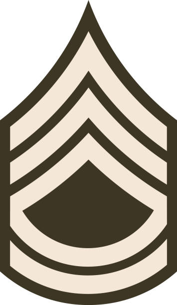 ilustrações de stock, clip art, desenhos animados e ícones de shoulder pad military enlisted rank insignia of the usa army sergeant first class - solider major army saluting
