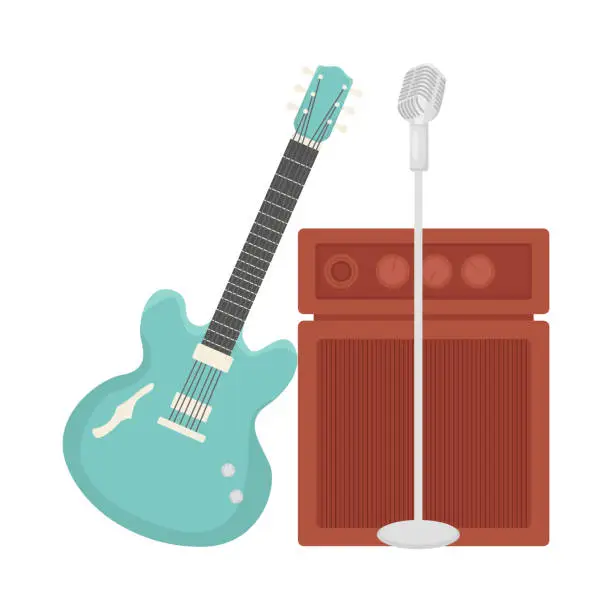 Vector illustration of electric guitar