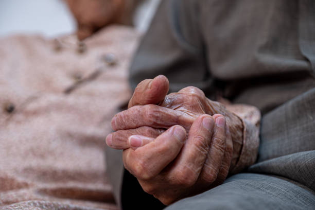 istock Arabic old couples love each other while holding their hands 1998487998