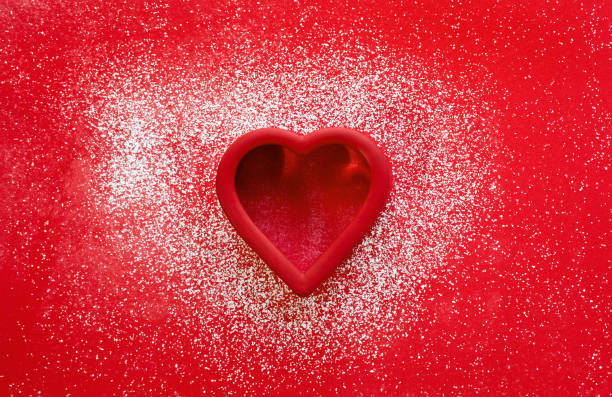 istock Open Red Heart with Scattered White on Red Background 1998521320