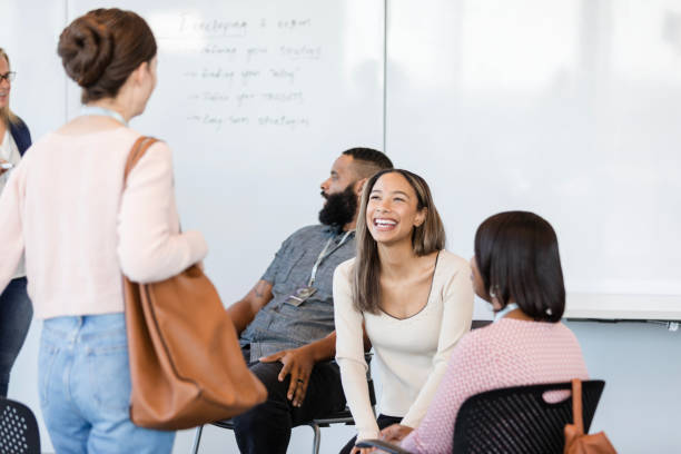 istock Businesswomen get to know each other during break time 1998567000