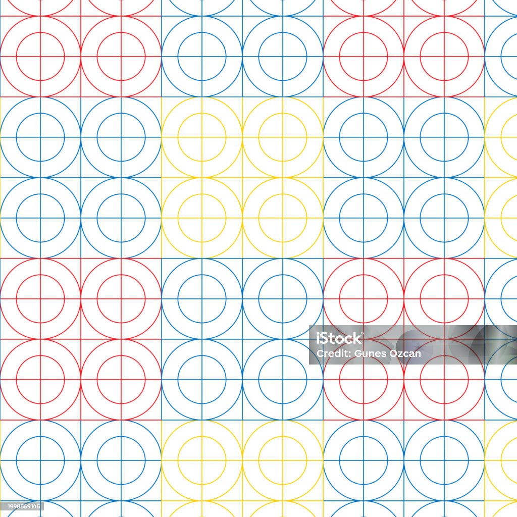 Abstract 2d Geometric Pattern Geometric Background Loop Circle Round ...