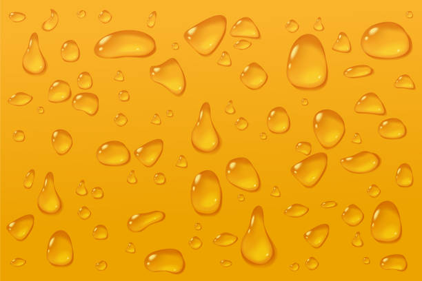 ilustraciones, imágenes clip art, dibujos animados e iconos de stock de beer abstract background. condensate glass in macro texture. - cooking oil drop honey beer