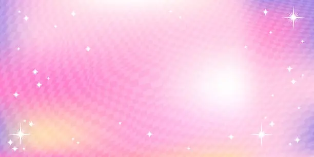 Vector illustration of y2k pink neon kawaii background.