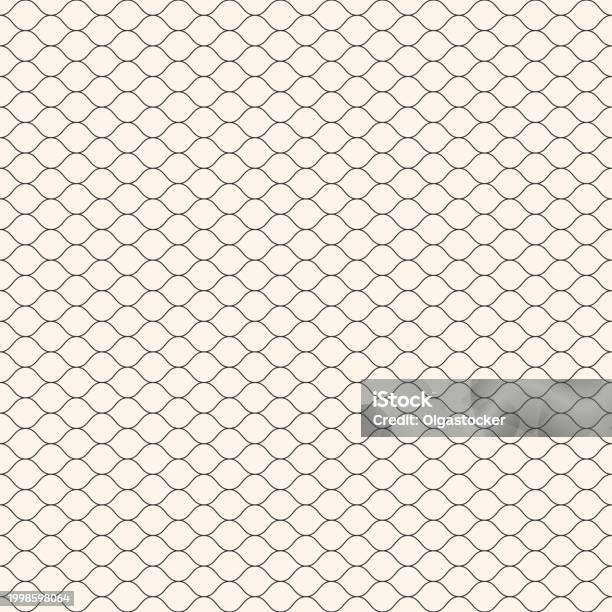 Vector Seamless Pattern Thin Wavy Lines Texture Of Mesh Fishnet Lace ...