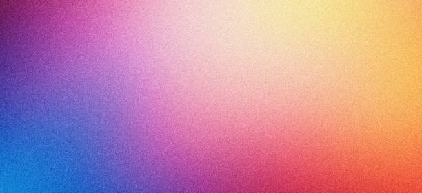 Purple orange blue pink grainy gradient background abstract poster design noise texture copy space Purple orange blue pink grainy gradient background abstract poster design noise texture, copy space purple and orange gradient background stock illustrations