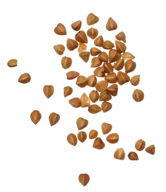 istock Raw buckwheat grains on isolated background 1998819435