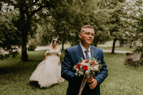 istock first meeting newlyweds groom wait sees bride 1998850583