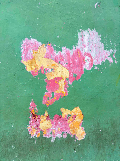 Oaxaca, Mexico: Old Wall Background: Green and Pink