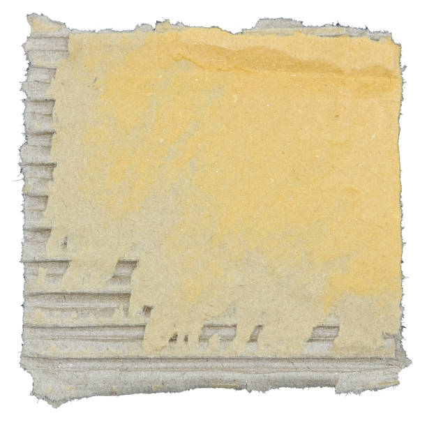 istock Torn pieces of corrugated paper isolated on white background 1999042786