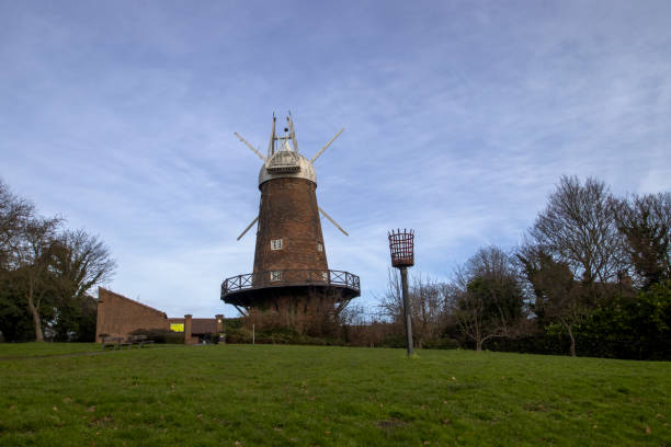 The evening draws in and the Summer sun begins to set on Pitstone Windmill in the Chiltern Hills, deep in the English countryside. Processed in a painterly style.