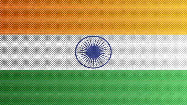 stoff textil tapete der nationalflagge der föderativen republik indien - real world stock-grafiken, -clipart, -cartoons und -symbole