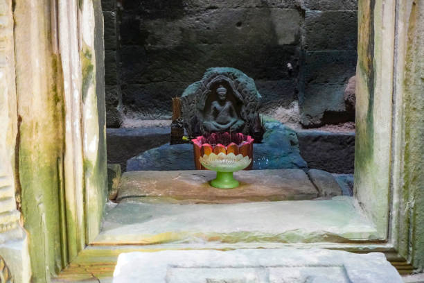 Eight armed Lord Vishnu Statue, Angkor Wat, Siem Reap, Cambodia.