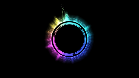 Music equalizer, hologram audio spectrum, 4k illustration