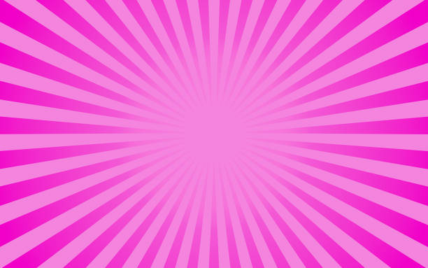 Pink beam of light switches back and forth like an advertisement. Wallpaper shows announcements. Pink Backdrop pop art For comic. Cartoon funny retro pattern strip mock up. 3D rendering