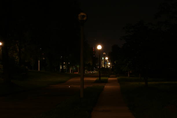 istock Roadway, Highway or Freeway At Night With Downtown Core and CN Tower in Distance 1999084081