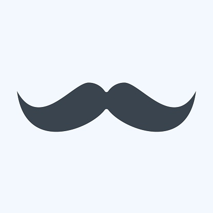 Icon Mustache. related to Fashion symbol. glyph style. simple design editable. simple illustration