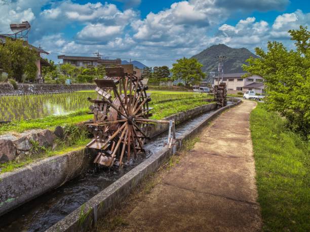 istock Japanese landscape1448 water wheel 1999250175