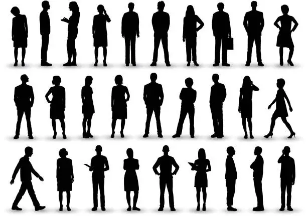 Vector illustration of People Silhouettes