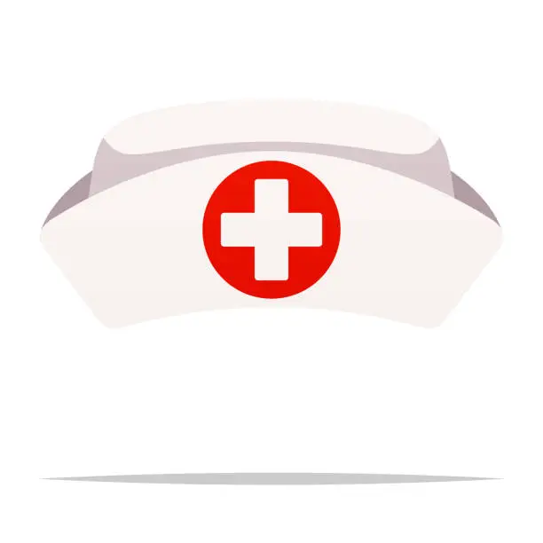 Vector illustration of Nurse cap vector isolated illustration