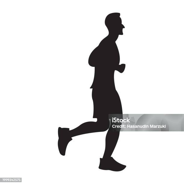 Human Running Graphical Image Human Running Vector Logo Stock Illustration - Download Image Now ...
