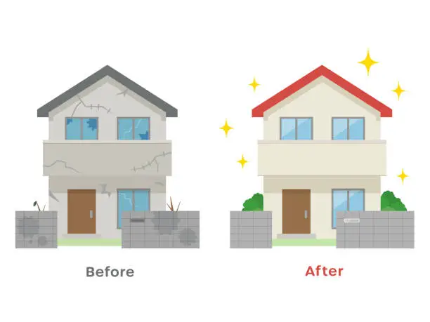 Vector illustration of home renovation