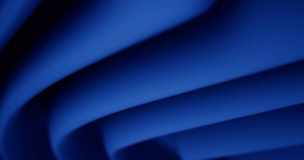 istock Close-up of waves of blue matte plastic 1999459058