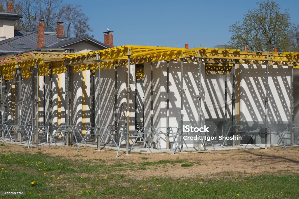 Temporary Formwork Construction Concrete Formwork At Construction Site Modular Steel Formwork Is A ...